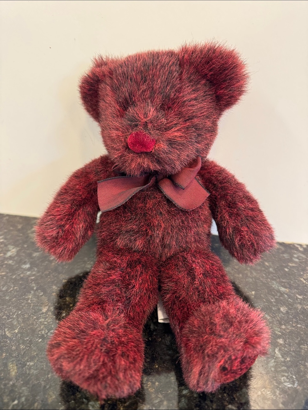 VINTAGE RUSS BERRIE SOFT PLUSH ROXANNE Maroon BEAR 11"